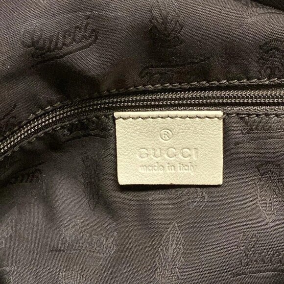 Auth GUCCI Sukey/Guccissima 223974 Cream Leather Handbag - Picture 7 of 16